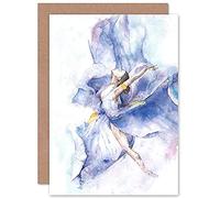 Wee Blue Coo Tarjeta de felicitación con diseño de chica bailarina de ballet con sobre interior de calidad premium