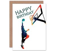 Wee Blue Coo Tarjeta de felicitación de cumpleaños de baloncesto - Slam Dunk CP1118