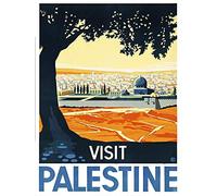 Wee Blue Coo Travel Palestine Mosque City Holy Land Tree Art Print Poster Wall Decor 12X16 Inch