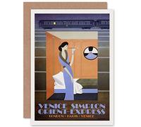 Wee Blue Coo TRAVEL RAIL TRAIN ORIENT EXPRESS VENICE LONDON PARIS GREETINGS CARD