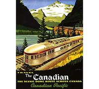 Wee Blue Coo TRAVEL TRAIN RAIL SCENIC ROUTE LANDSCAPE MOUNTAIN LAKE CANADA FINE ART PRINT POSTER 30x40cm Viajar Tren Carril Escénico Paisaje Montaña Canadá Lámina Póster