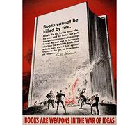 Wee Blue Coo WAR WWII BOOK BURNING ROOSEVELT WEAPON FIRE NATIONAL SOCIALISM POSTER 30X40 CM 12X16 IN BB7158B