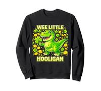 Wee Little Hooligan Irish Dino Shamrock St Patricks Day Sudadera