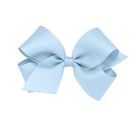 Wee Ones Lazo de grogrén mediano para niña con clip antideslizante, azul milenario