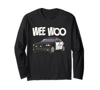 Wee Woo Cop Police Funny Police Officer Patrol Car Gifts Manga Larga