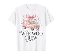 Wee Woo Crew - Arco de Coqueta de Ambulancia Rosa Lindo EMT paramédico Camiseta