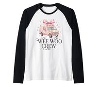 Wee Woo Crew - Arco de Coqueta de Ambulancia Rosa Lindo EMT paramédico Camiseta Manga Raglan