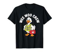 Wee Woo Crew Goose Siren Squad Retro Meme Vibe Camiseta