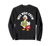 Wee Woo Crew Goose Siren Squad Retro Meme Vibe Sudadera
