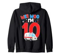 Wee Woo I Am 10 Años Edad 10 Niños Cumpleaños Sudadera con Capucha