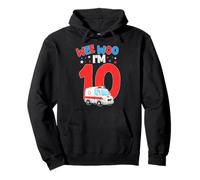 Wee Woo I Am 10 Años Edad 10 Niños Cumpleaños Sudadera con Capucha