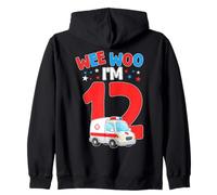 Wee Woo I Am 12 Años Edad 12 Niños Cumpleaños Sudadera con Capucha