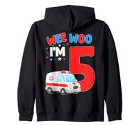Wee Woo I Am 5 Años Edad 5 Niños Cumpleaños Sudadera con Capucha