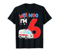 Wee Woo I Am 6 Años Edad 6 Niños Cumpleaños Camiseta