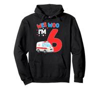 Wee Woo I Am 6 Años Edad 6 Niños Cumpleaños Sudadera con Capucha