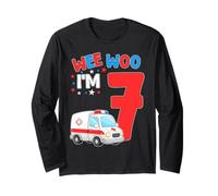 Wee Woo I Am 7 Años Edad 7 Niños Cumpleaños Manga Larga