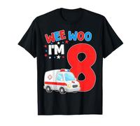 Wee Woo I Am 8 Años Edad 8 Niños Cumpleaños Camiseta