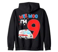 Wee Woo I Am 9 Años Edad 9 Niños Cumpleaños Sudadera con Capucha