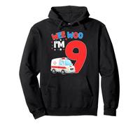 Wee Woo I Am 9 Años Edad 9 Niños Cumpleaños Sudadera con Capucha