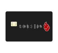 Weeb Akatsuki Clan Símbolos Tarjetas de Crédito Skin Pegatinas Tarjetas de Crédito Tarjetas de Crédito Pegatinas Anime Tarjetas de Crédito Pegatinas - Elegante Protección para sus Tarjetas (Chip