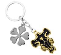 Weeb Keychains - Llavero Black Bulls & Black Clover - El mejor llavero de anime o fanáticos del trébol negro | Regalos de anime perfectos para el alma con infusión de magia, ver fotos, Talla única