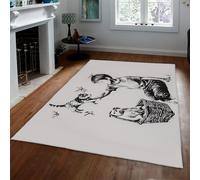 WEECHAINGE 100x150cm Alfombras Alfombra Lavable salón Moderno Abstracto Suave Antideslizante alfombras Delgada para niños y Animales Alfombra Que no se muda para Dormitorio Granja guardería.