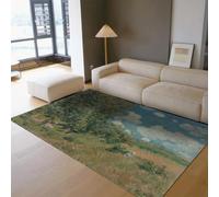 WEECHAINGE Alfombra 120x180cm de Estilo impresionismo Salón Alfombrilla Antideslizantes Lavables Resistentes a Manchas Paisajes Campesinos Jardín Campo Tapete para Dormitorio Lavandería Entrada
