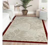 WEECHAINGE Alfombra 180x240cm Vintage para salón Alfombrilla de Dormitorio con patrón Plantas la Selva Tropical diseño Floral clásico Tapete Suelo Antideslizante Lavable Suave Pelo bajo Entrada a en