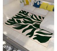 WEECHAINGE Alfombra 180x270cm botánicas Verdes Lavables Alfombrilla abstractas de área Hojas para salón Dormitorio Tapete Suave y Que no se desprende Antideslizante Moderna Minimalista con del
