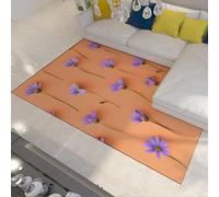 WEECHAINGE Alfombra 180x270cm Lavables para salón Flores Preciosas Alfombrilla Morada de Dormitorio Tapete Rectangular Antideslizante Arte estético Moderno moquetas Pelo Corto Que no se mudan Cocina