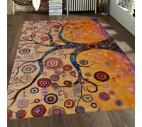 WEECHAINGE Alfombra 60x120cm clásica Tree of Life para la habitación del bebé Alfombrilla de Cocina Patrón Abstracto en Espiral Tapete Interior Grande Lujo fantasía Bohemia Dormitorio y