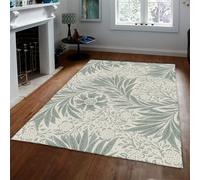 WEECHAINGE Alfombra 60x120cm Lavables Plantas clásicas con Hojas Florales Estampadas Alfombrilla para Dormitorio Cocina Pasillo moqueta Suave Que no se Suelta Base Antideslizante Mejorada la de del