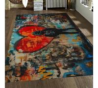 WEECHAINGE Alfombra 60x120cm Salón Graffiti Boys Tapetas de Pelo Corto Alfombrilla Lavable con Respaldo Goma Tapete Antideslizante la habitación Infantil Sala Juegos Comedor Arte Urbano Retro