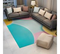 WEECHAINGE Alfombra 60x90cm Estilo Sencillo salón Alfombrilla Abstracta con Estampado geométrico Tapete Suaves Que no mudan Respaldo de Goma Antideslizante para Dormitorio Nursery Felpudo Entrada