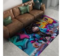 WEECHAINGE Alfombra 90x150cm Antideslizantes Salón Graffiti Street Art Monkey Alfombrilla Grande para Dormitorio Moda Estampado Animal Moqueta Suave Que no muda Pelo Zona de Juegos Decoración del