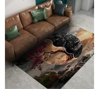 WEECHAINGE Alfombra Fantasy Yin Yang Tree of Life Alfombrilla Suaves Antideslizantes y Que no mudan Tapete Plegable para salón Dormitorio mesilla de Noche Modernas con Estampado ensueño 160x200cm