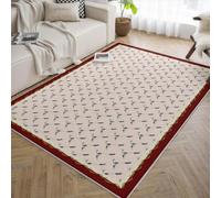 WEECHAINGE Alfombra Lavable 160x200cm Plantas Florales Minimalistas con estética de Acentos alfombras de Dormitorio Alfombras de Pelo bajo Que no mudan moqueta Plegable cómoda para Estudio en Cocina