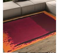 WEECHAINGE Alfombras contemporáneas de Interior con patrón Abstracto de Bloques de Color Amarillo Rojo 140x200cm para salón Alfombra Fina Antideslizante Lavable para el Comedor y la habitación bebé