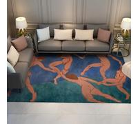 WEECHAINGE Alfombras de área Dance by Henri Matisse Alfombra 160x200cm para Sala Estar Dormitorio abstractas Piso Vintage Suave Azul Lavable Grande Antideslizante Cocina Oficina Decoración