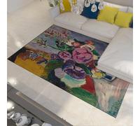 WEECHAINGE Alfombras de área Henri Matisse Figura Abstracta Alfombra 60x90cm Antideslizante Grande Pelo Corto para Dormitorio Comedor Cocina Lavables Lana sintética Suave Sala Estar
