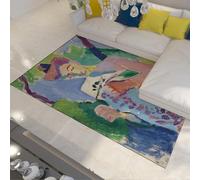 WEECHAINGE Alfombras Lavables Hillside Landscape Alfombra 180x270cm de Sala Estar Grande Henri Matisse Boho con Respaldo Antideslizante área Verde Suave Pelo bajo Dormitorio Comedor Cocina Oficina