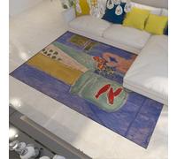 WEECHAINGE Alfombras Lavables Verdes con Escena de Lectura Alfombra 120x180cm para Sala Estar área Vintage oxidada Henri Matisse Respaldo Antideslizante Pelo bajo Dormitorio Comedor Oficina Pasillo