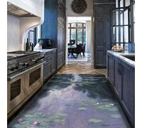 WEECHAINGE Alfombras Lavables Water Lilies by Claude Monet para Sala de Estar Alfombra 160x230cm Obras Arte jardín Verde área Vintage Suave y Ligera Pelo bajo Dormitorio Comedor