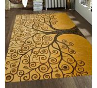 WEECHAINGE Alfombras Tree of Life para la Entrada 180x270cm Alfombra Antideslizante Estilo nórdico Mediados Siglo Alfombra Fina Lavable con patrón Abstracto en Espiral para Dormitorio y Cocina