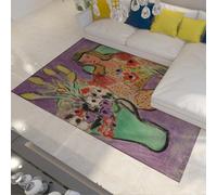 WEECHAINGE Bodegón de Peonías en un Jarrón 1907 Henri Matisse Alfombras Alfombra 100x150cm Sala Estar Lavable Antideslizante Piso Abstracta Perfil Bajo Grande para Oficina Baño Comedor Dormitorio