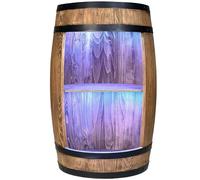weeco - Barril de madera como botellero y armario de bar, soporte para botellas de vino, decoración de barril de cocina