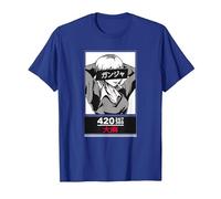 Weed Anime 420 247 365 Stoner Girl Fumando Japonés Ganja Camiseta, Hombre, Azul Real, 3XL