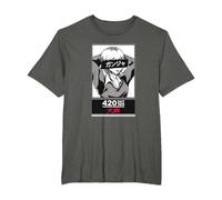 Weed Anime 420 247 365 Stoner Girl Fumando Japonés Ganja Camiseta, Hombre Tallas Grandes, Asfalto, 4X Alto