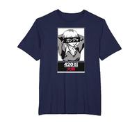 Weed Anime 420 247 365 Stoner Girl Fumando Japonés Ganja Camiseta, Hombre Tallas Grandes, Azul Marino, 4X Alto