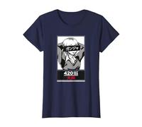 Weed Anime 420 247 365 Stoner Girl Fumando Japonés Ganja Camiseta, Mujer, Azul Marino, M